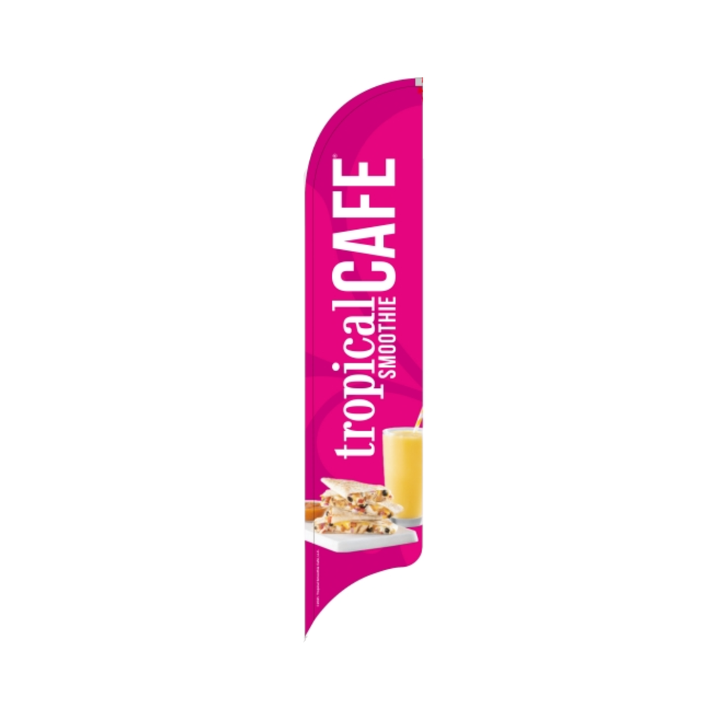 15' Tropical Smoothie Cafe Pink Logo AdverSail Flag