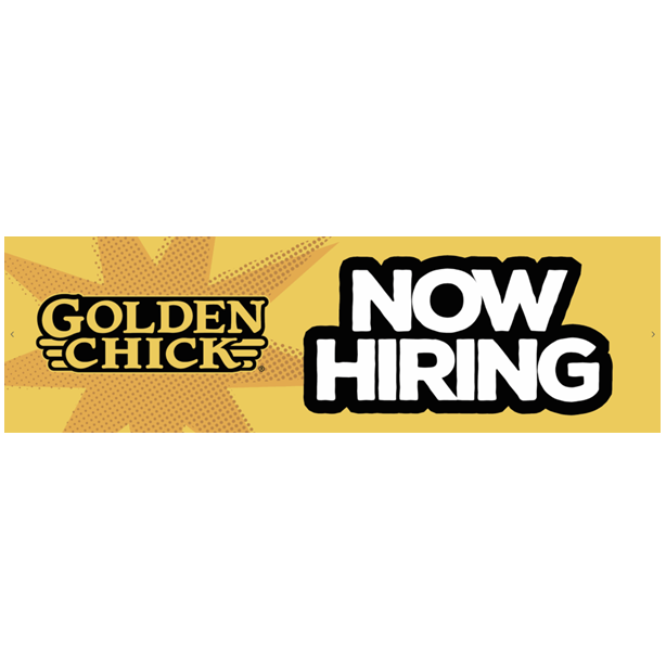 Golden Chick 3'x10' Vinyl Banner - Now Hiring