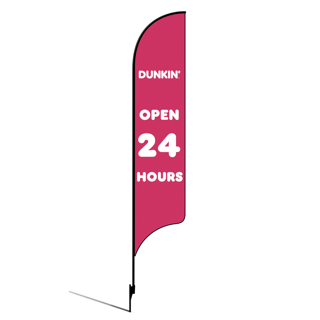 Kit for 15' Dunkin' Donuts Pink Open 24 Hours AdverSail