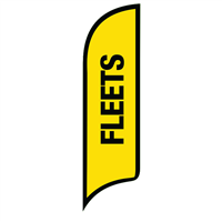 12' FullSpeed Automotive Yellow Fleets AdverSail Flag