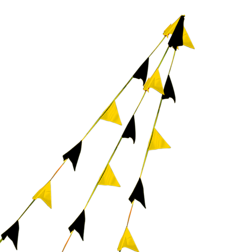 12 100' Black & Yellow Pennant Strands