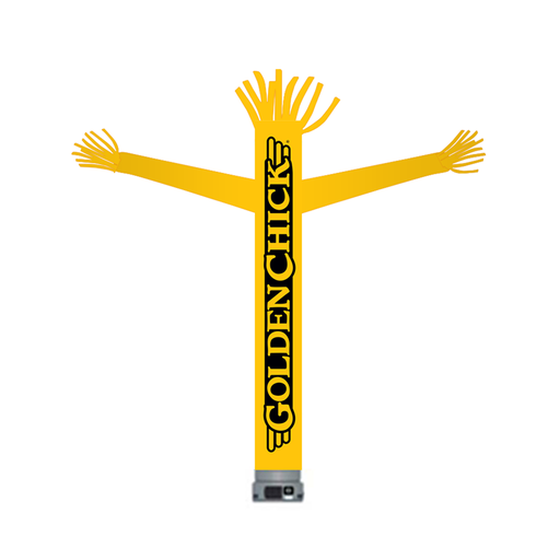 Kit of 18' Golden Chick Yellow Logo Tube Dancer and Blower